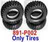 HBX 12895 Tires + Insert, Tires Skins, Total 4pcs. Not include the Wheel Rims. 891-P002